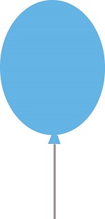 lyseblå ballon